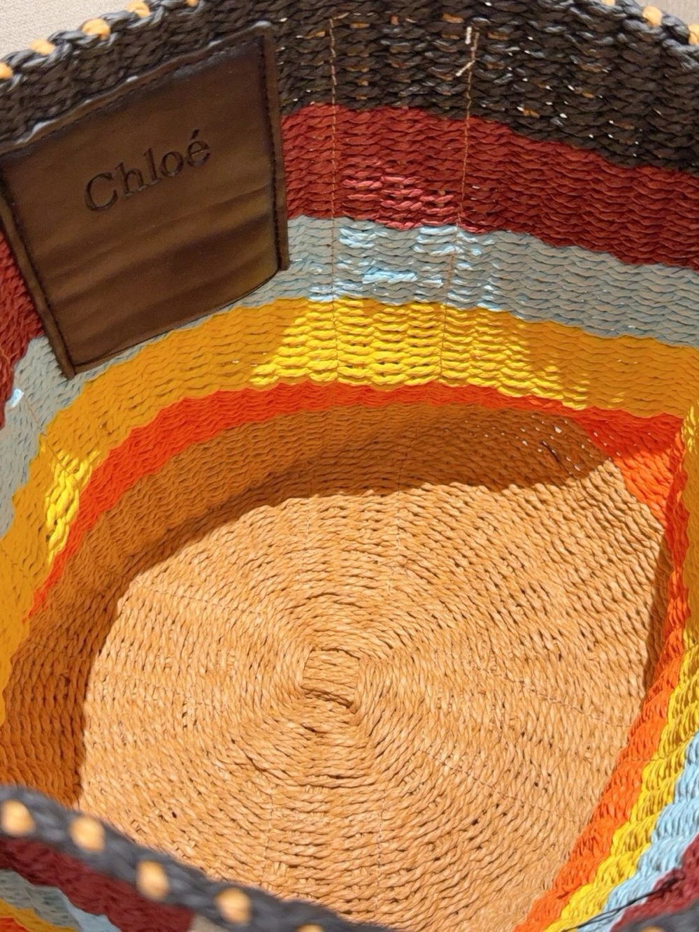 Chloe 23×28cm straw bag - Picture 3 of 7